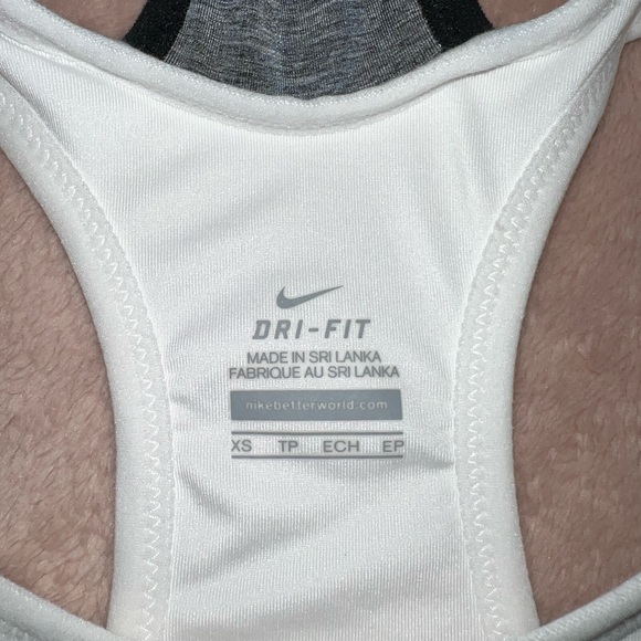 Nike gray and white tank with built in bra - Picture 3 of 5
